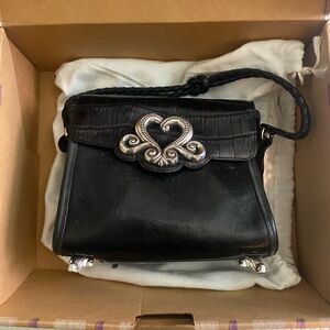 Brighton Black Leather Handbag